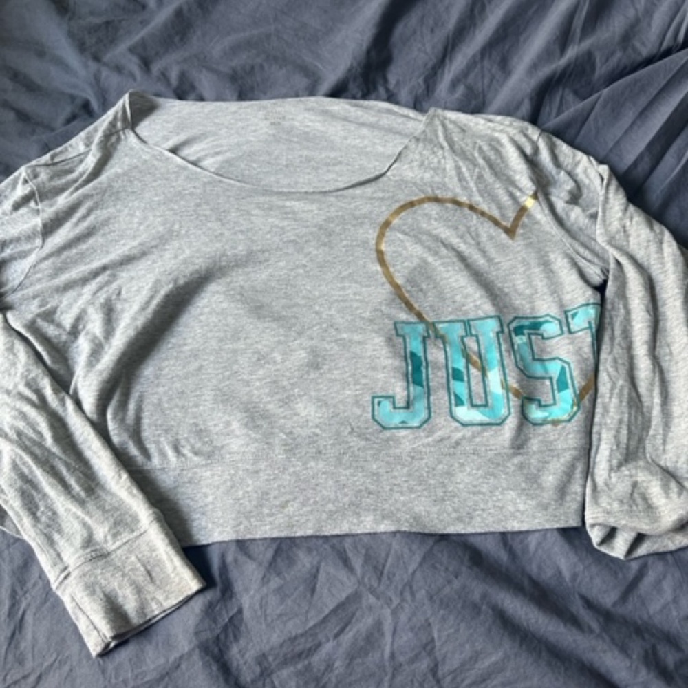 Justice long sleeve crop top